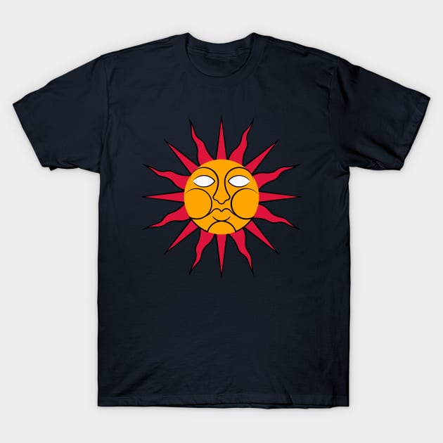 Folk Horror Wicker Man Sun Sigil T-Shirt by Ricardo77